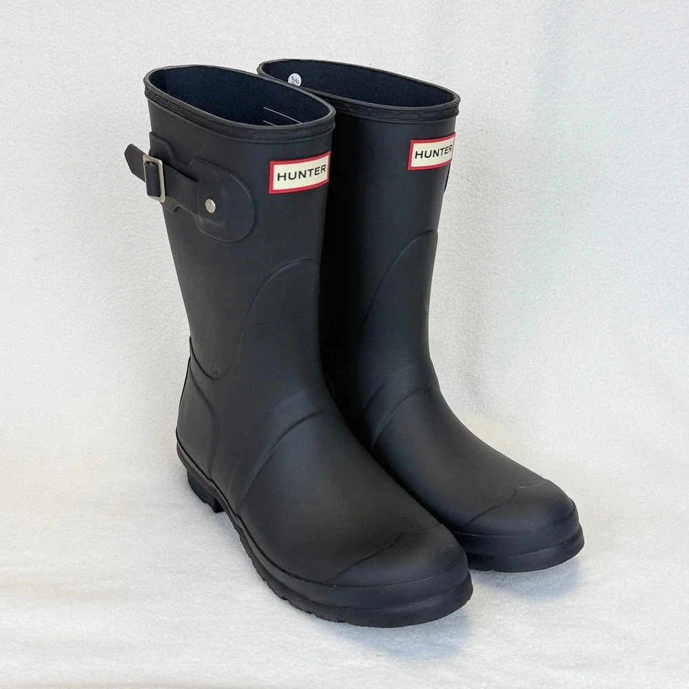 Hunter Womens Original Short Rain Boot Matte Black WFS1000RMA US 9 UK 7 EU 40/41